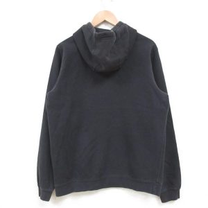 NIKE M/古着 ナイキ 長袖 スウェット パーカー メンズ ワンポイントロゴ 黒 ブラック 25may13 中古 スエット トレーナー ト